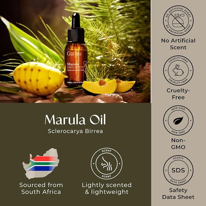Gya Labs Marula Carrier Oil - 1 Fl Oz - for Hair, Skin, Face, Scalp & Body Massage - Bloomnest