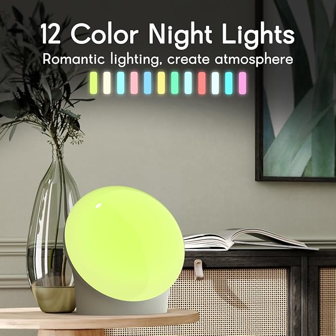 Brown Noise Sound Machine with 30 Soothing Sounds Sleep Machine 12 Colors Night Light White Noise Machine 36 Volume Levels 4 Timers and Memory Function 10 Adjustable Brightness for Baby Adults Kids - Bloomnest