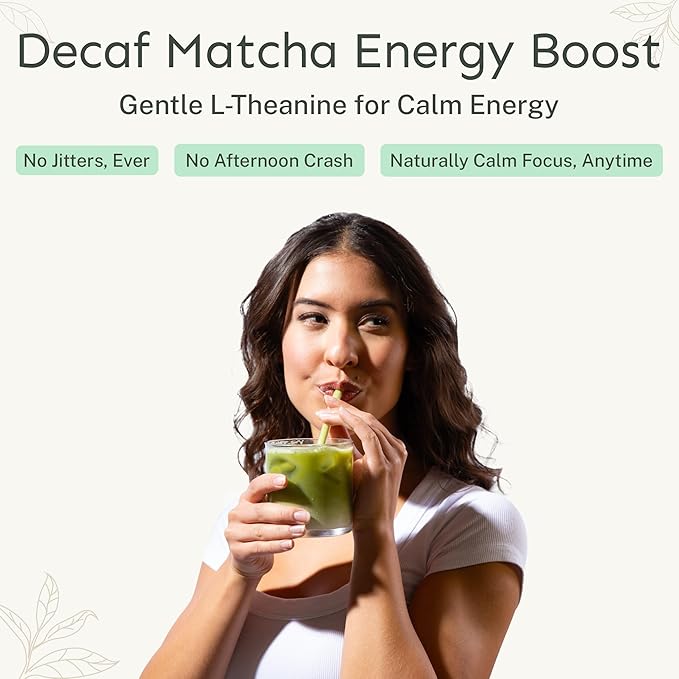 Yu Tea Organic Decaf Matcha Powder Ceremonial Grade, 30 Instant Packets | Rich in Antioxidants & L-Theanine, Low Caffeine | Unsweetened Grade A Japanese Green Tea Powder | Single Serve Sticks - Bloomnest