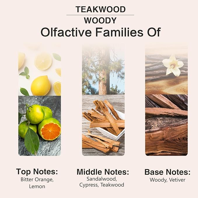 PHATOIL 3.38FL.OZ Teakwood Fragrance Oils for Aromatherapy, Essential Oils for Diffusers for Home, Perfect for Diffuser, Yoga, Skin Care, DIY Candle and Soap Making - 100ml - Bloomnest