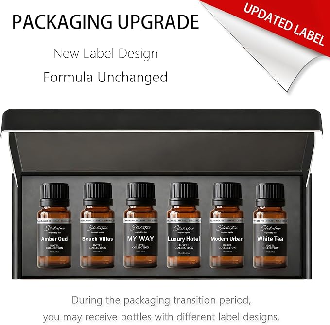 Hotel Diffuser Oil Gift Set – Luxury Hotel Inspired Fragrance Oils for Diffusers, Premium Aromatherapy Home Fragrance, Long Lasting Scent for Bedroom, Spa & Office (Hotel Fragrance Set 10ml*6) - Bloomnest