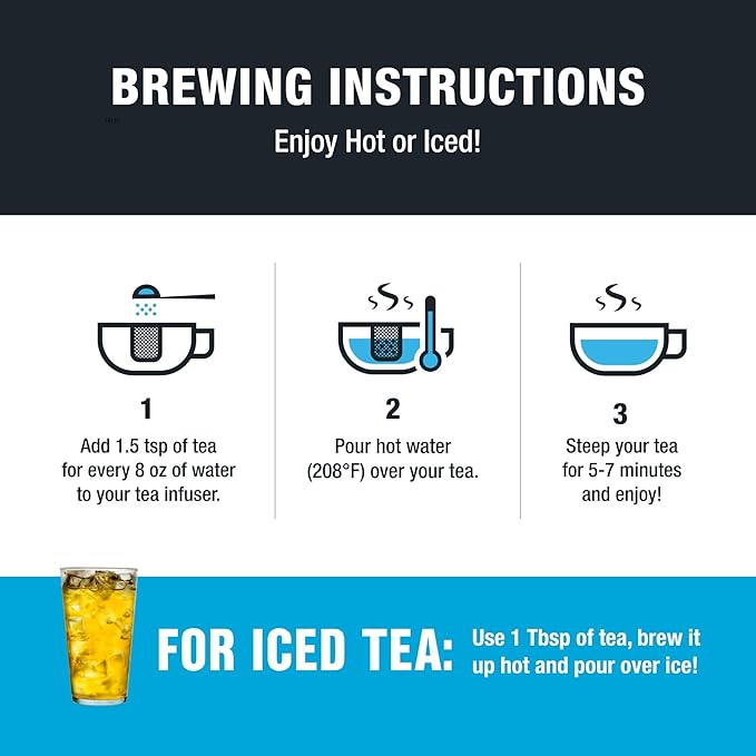 Tiesta Tea - Meyer Lemon Zest, Loose Leaf, Zesty Lemon Herbal Tea, Premium Caffeine Free Blend, Make Hot or Iced & Brews Up to 200 Cups, 16 oz Resealable Bulk Pouch - Bloomnest