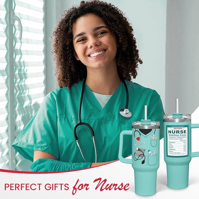 Nurse Gifts 40oz Stainless Steel Insulated Tumbler - Coffee Cup for Nurses Week, Appreciation Gifts - Bloomnest