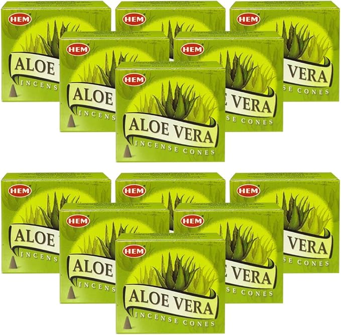 Aloe Vera Incense Cones and Cone Incense Burner Bundle Insence Insense Hem Incense TRUMIRI