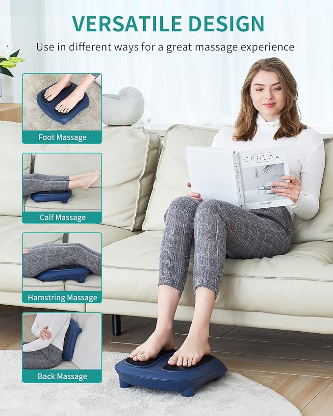 Nekteck Foot Massager with Heat, Shiatsu Foot Massager for Neuropathy, Plantar Fasciitis, Electric Heated Foot Massage Machine for Pain Relief and Circulation, Gifts for Man Woman Her Him Birthday - Bloomnest