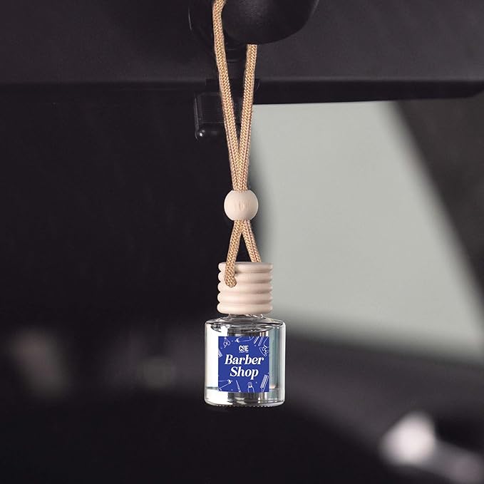 CANDECraftCo Car Air Hanging Fragrance Oil, Car Auto Freshener for Essential Oils, Scents Fragrance Aromatherapy Automobile Diffuser, Long Lasting (Barber Shop) - Bloomnest