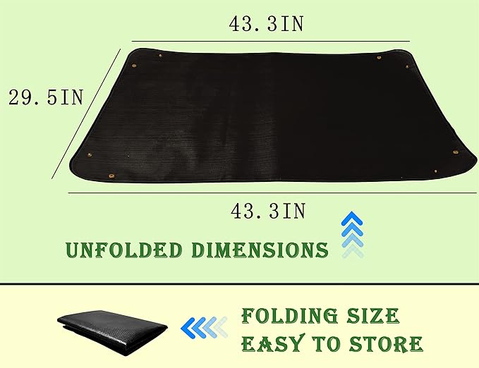 Extra Large 43in*30in Plant Repotting Mat, Waterproof, Foldable, Reusable, Black - Bloomnest
