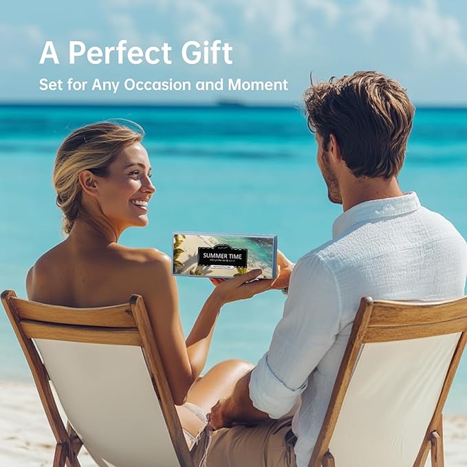 Summer Essential Oils Set | Top 6 Tropical Blends for Diffusers, Candle Scents, Aromatherapy Fragrance Oil - Coconut, Pineapple, Beach, Breeze, Lemon, Summer Night | Gift Set for Women, Home, Spa - Bloomnest