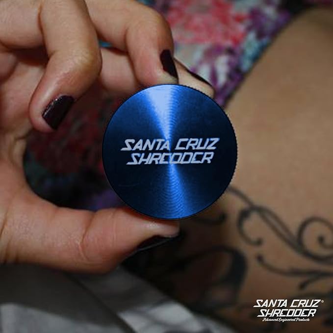 Santa Cruz Shredder Metal Spice Grinder Made in USA (Small (1.7 Inch), Blue) - Bloomnest