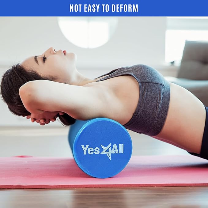 Yes4All EVA Firm Foam Roller for Back - Round Back Roller for Exercise, Yoga & Pilates 12/18/24/36 inch - Bloomnest
