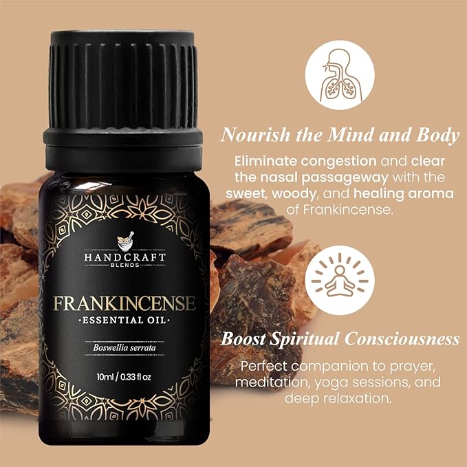 Handcraft Blends Frankincense Essential Oil – 0.33 Fl Oz – 100% Pure and Natural – Premium Grade Essential Oil for Diffuser and Aromatherapy, Skin, Massage, Candle and Soap Making Fragrance - Bloomnest