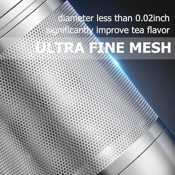 Tea Infuser For Loose Leaf Tea Drinkers, Extra Fine Mesh Tea Strainers 316 Stainless Steel, Tea Steeper, Tea Filter, Tea Diffuser For Rooibos/Black Tea/Herbs/Spices By Iruerti KTAD, 1.5*1.5*3.15'' (S) - Bloomnest