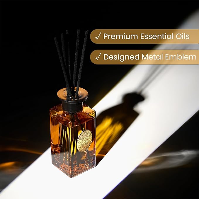 M&SENSE 6.3 oz Large Reed Diffuser Set | Neroli Noir Scent Oil Diffuser with Sticks | Hotel Collection Non-Toxic Essential Oil |for Bedroom Bathroom Living Room - Bloomnest