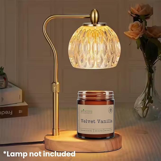 Wickless Candles for Candle Warmer Lamp, Many Scents to Choose, 100% Non-Toxic Soy Wax, Scented Candle Melts for Warming Plate, Handmade in The USA (Velvet Vanilla) - Bloomnest
