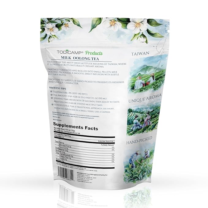 Milk Oolong Tea Loose Leaf – Premium Chinese Oolong Tea 1 lb | Double Milky Aroma & Smooth Taste | Bulk Loose Leaf Tea Tin | Afternoon & Asian Tea - Bloomnest
