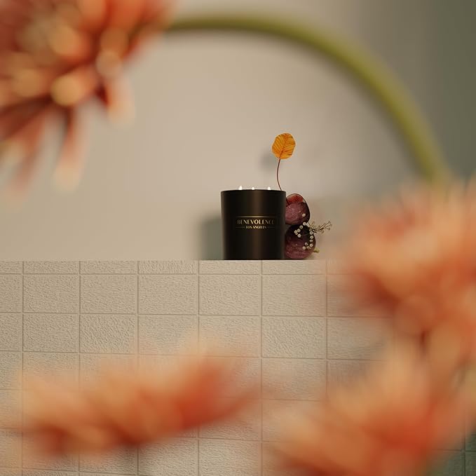 Benevolence LA 3 Wick Candle, Fig Tree Large Christmas Scented Candles | Soy Candles | Holiday Candle Gifts for Women and Men | Home Fragrance | Aromatherapy | Bathroom Freshener 14.5 Oz, 45 Hour Burn - Bloomnest