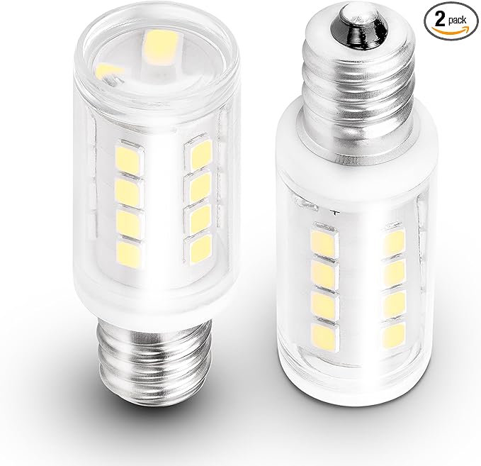 Dryer Light Bulb 120V 10W 25W 40W Equivalent WE05X20431 WP22002263 Appliance Bulb E12 Candelabra Base 2W 300lm 6000K Daylight White for Dryer Drum Water Ice Dispenser Refrigerators Bulb, 2 Pack - Bloomnest