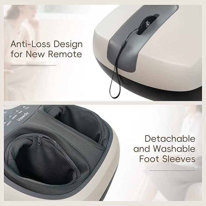 Howdy Cooling and Heating Foot Massager for Feet, Size 13 - Shiatsu Massage with Remote Control, Relief Plantar Fasciitis & Swollen Feet, 2025 Christmas Gift for Her/Him (30% Larger Heat Area) - Bloomnest