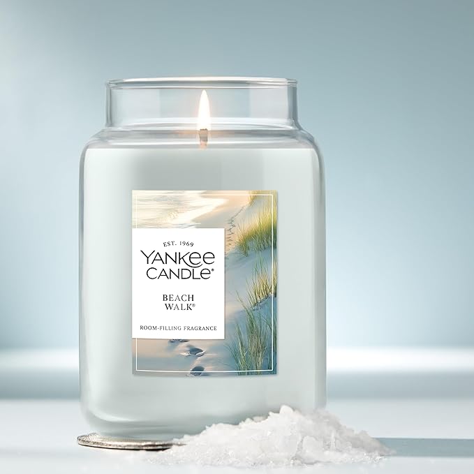 Yankee Candle Beach Walk Scented Candle, 22oz Large Jar with up to 150 Hour Burn Time, Giftable - Bloomnest