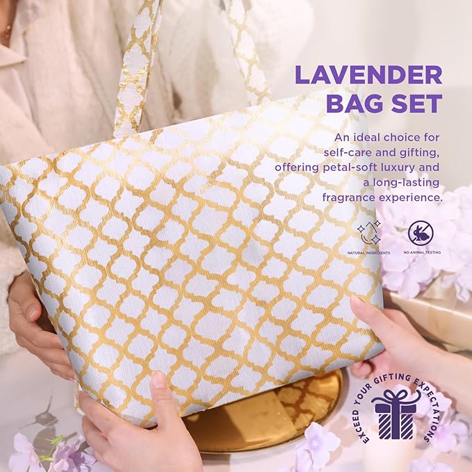 Spa Luxetique Gift Baskets for Women 15PCS Lavender Bath and Body Gifts Set Bath Sets for Her Skin Care Sets for Women Anniversary Valentine Gifts for Women Wife Girlfriend - Bloomnest
