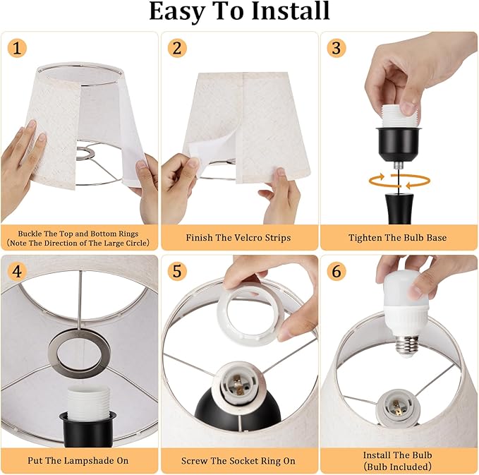 Seealle Touch Table Lamps for Bedroom Set of 2,3-Way Dimmable Small Bedside Lamps for Night Stands with Wires, Silver Desk Lamps for Kids Room,Office,Living Room, End Table(LED Bulbs Included) - Bloomnest