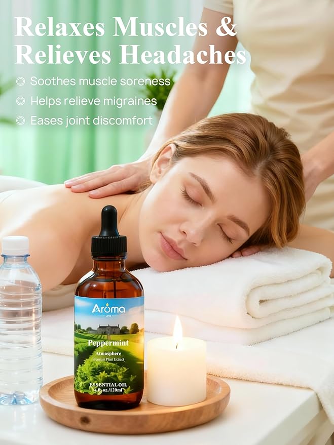 Peppermint Oil with Premium Gift Box - Peppermint Essential Oils for Diffusers - 4 Fl Oz 100% Pure Natural - Gift-Ready Box - Gifts for Women Bloomnest