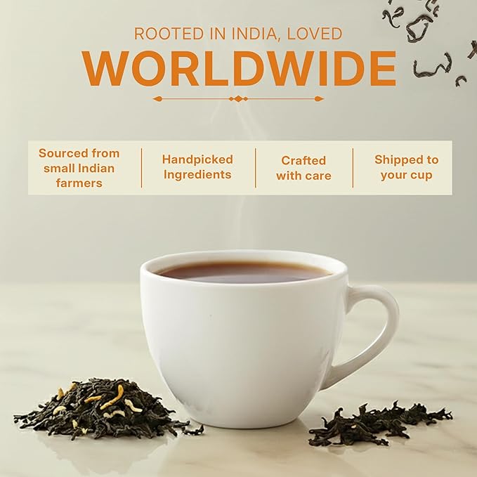 Tealeaf & Co. Earl Grey Black Tea Blended with Bergamot Extract (Loose Leaf Form) - Premium Sweet & Sour Flavored Tea - Contains Low Caffeine - Upto 50 Servings (3.52oz/100gm) - Bloomnest