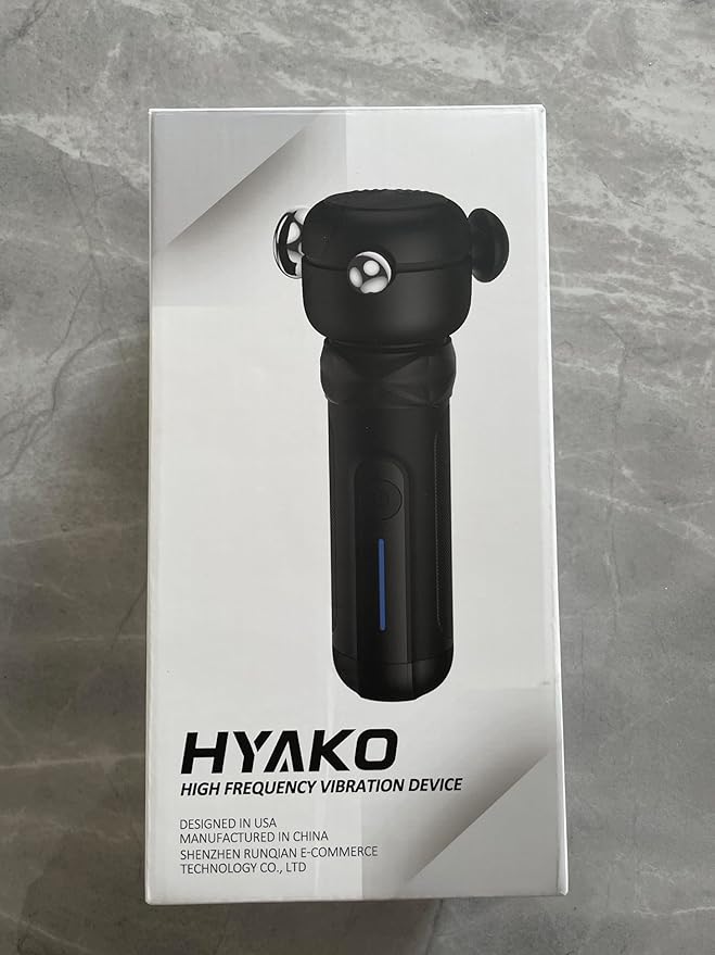 HYAKO SE Muscle Therapy Massage Gun - Deep Tissue Vibration Massager, Non-Invasive Design for Full-Body Care, Pain Relief for Back, Neck, Leg, Shoulder – Gifts for Men and Women (Black) - Bloomnest