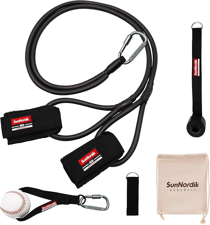 Resistance Bands for Pitchers, Baseball & Softball Training Equipment for Improving Arm Strength & Pitching Training, Baseball Pitching Bands for All Skill Levels - Bloomnest