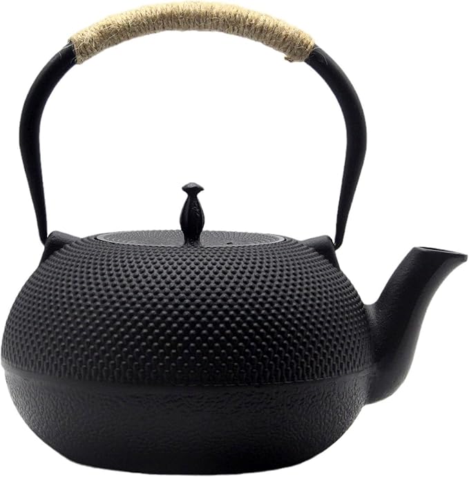 Big Cast Iron Teapot, Japanese Tetsubin Tea Kettle for Stovetop Safe, Cast Iron Tea Pot with Stainless Steel Infuser for Loose Tea and Enameled Interior(1800ml/60.9oz) - Bloomnest