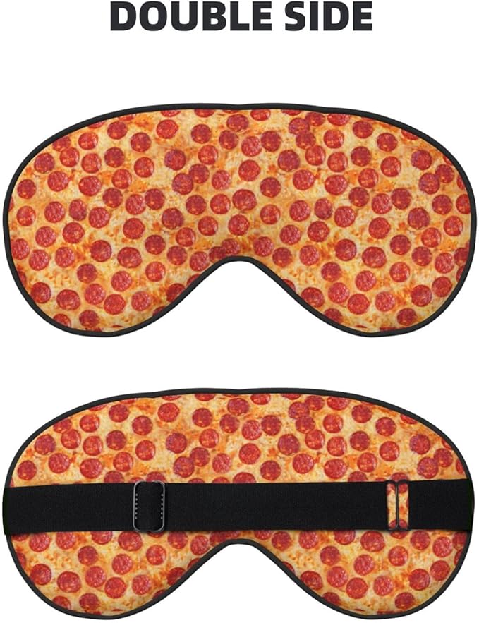 Pizza Pepperoni Sleeping Eye Mask Eye Mask for Sleeping Soft Comfort Eye Shade Blackout Eye Cover for Deep Rest Travel Nap Meditation - Bloomnest