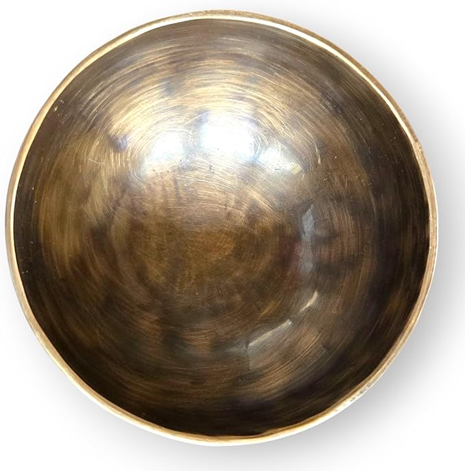 Handmade 4.5" Tibetan Singing Bowl Set– Tiger Antic Sound Bowl with Mallet, Cushion & Case – Sound Therapy Set from Nepal - Bloomnest