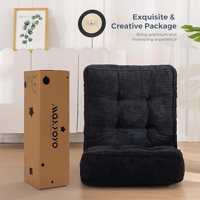 MAXYOYO Adjustable Floor Chair, Single Couch Recliner, Gaming Floor Meditation Chair with Tufted Cushion, Comfortable and Versatile Seating Lounge Couch for Adults - Bloomnest