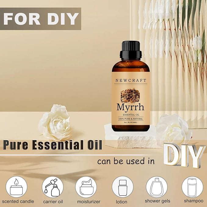 Myrrh Essential Oils, 100% Pure and Natural Essential Oil for Aromatherapy Diffuser - Myrrh/1 Fl Oz NewCraft