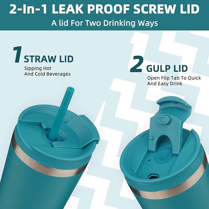 BJPKPK 26oz Tumbler With lid And Straw Stainless Steel Travel Coffee Mug Insulated Tumblers Cups,Laguna