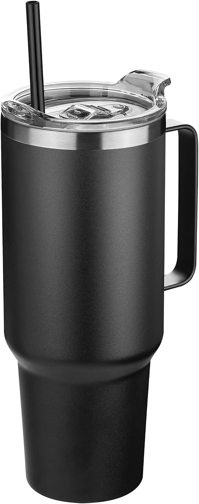 HASLE OUTFITTERS 40 oz Stainless Steel Tumbler with Handle, Vacuum Insulated Tumblers Bulk, Reusable Double Wall Travel Coffee Mug, Durable Powder Coated Water Bottle(Black, 1) - Bloomnest