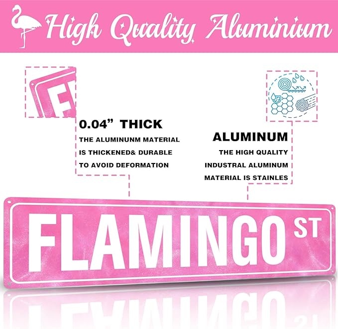 Flamingo Gifts for Women Flamingo Decor Pink Wall Decor Girl Room Christmas Decorations Pink Dorm Door Sign Cute Aesthetic Wall Art for Bedroom - Bloomnest