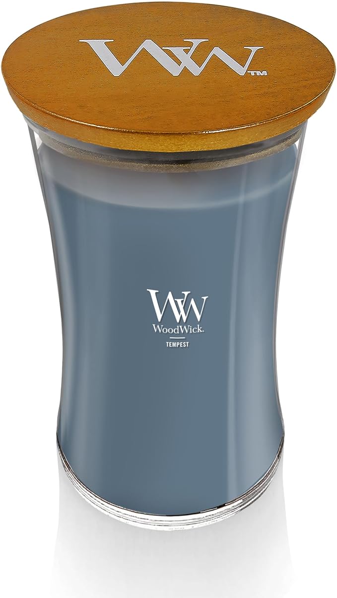 WoodWick Tempest Gifts for Women and Men, 21.5 oz Large Hourglass Candle with Crackling Wick - Bloomnest