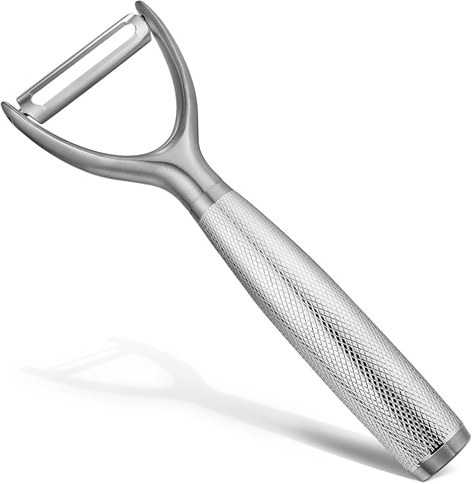 KULUNER Y-Type Vegetable Peeler, Silver Chrome Finish, 304 Stainless Steel Blade, Ultra Sharp Potato Peeler for Apples, Carrots, Heavy Duty Kitchen Peeler - Bloomnest