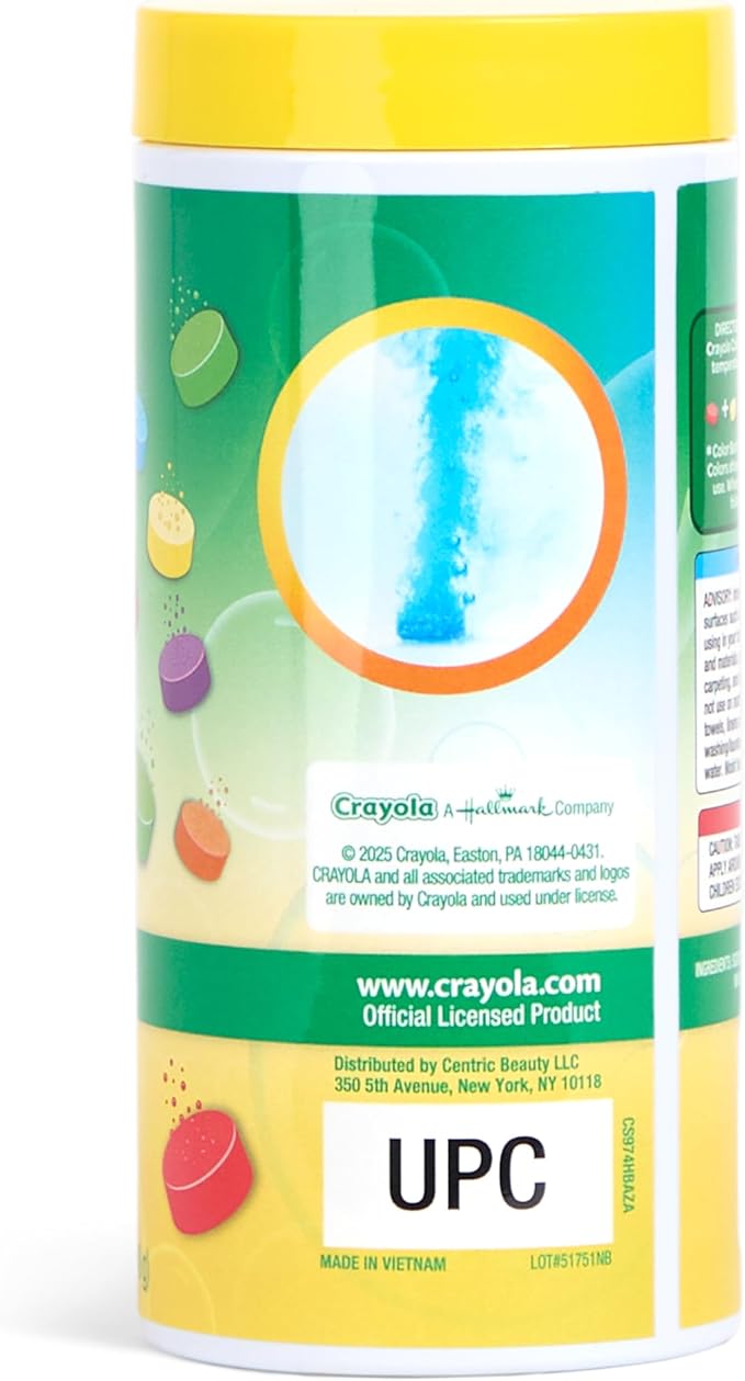 Crayola Bath Dropz Color Changing Tablets, 200 Piece Fizzies Bath Bombs in Assorted Colors, Fragrance Free, Water-Coloring Tablets - Bloomnest