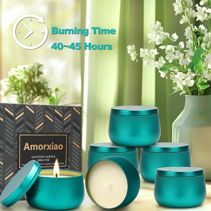 Scented Candles Gift Set, 6 Pack Candles for Home Scented, Long Lasting Soy Wax Lemongrass Candle, Decorative Jar Aromatherapy Candle Set Gifts for Women - Bloomnest