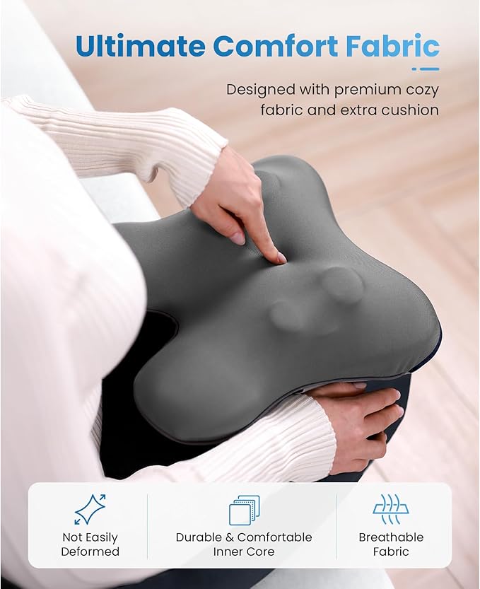 BOB AND BRAD Back Massager with Heat and Remote, EZBack Plus Corded Neck Massager for Pain Relief Deep Tissue, Shiatsu Massage Pillow with 3 Level for Full Body, FSA Eligible Ideal Gifts for Women - Bloomnest