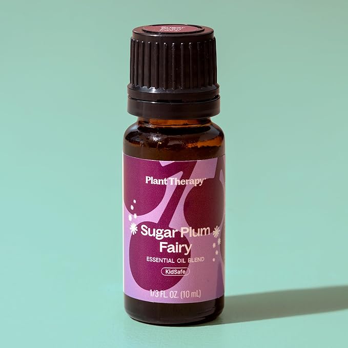 Plant Therapy Sugar Plum Fairy Holiday Essential Oil Blend 10 mL (1/3 oz) Citrus-Sweet & Floral Scent, Cheerful & Inviting, Helps Set The Mood for Relaxation - Bloomnest