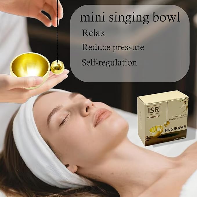 Mini Singing Bowls Set,Portable Sound Bowl Brass Handcrafted For Yoga,Meditation And Mindfulness,Chakra Healing Relaxation Gifts For Men,Women