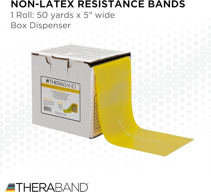 THERABAND Resistance Band, Black, Special Heavy, 50-Yard Roll, Latex Elastic Band for Exercise - Bloomnest