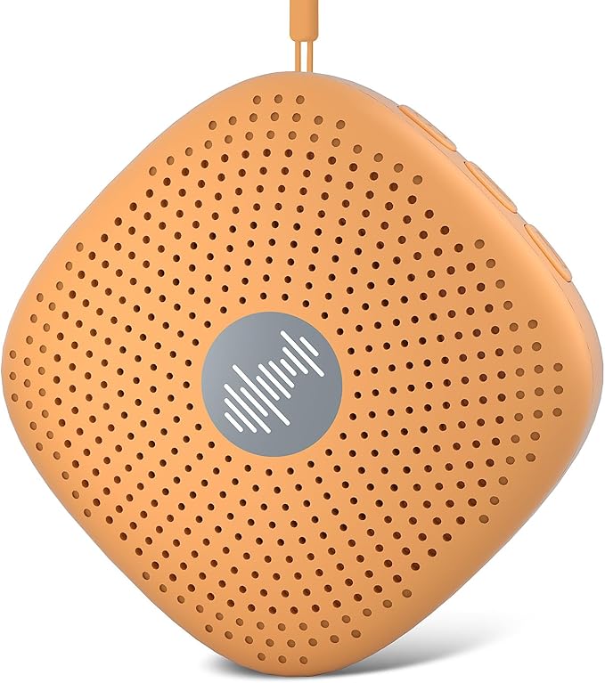 White Noise Machine,Portable Sound Machine for Baby Adult,21Soothing Sound,Auto-Off Timer,Noise Canceling for Office & Sleeping, Compact Size for Home,Travel,Registry Gift,Orange - Bloomnest