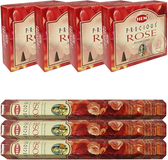Precious Rose Incense Sticks and Cone Incense Holder Variety Pack #2 Bundle insence insense insienso TRUMIRI
