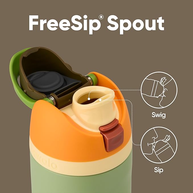 Owala FreeSip Insulated Stainless Steel Water Bottle with Straw, BPA-Free Sports Water Bottle, Great for Travel, 24 Oz, Camo Cool Owala