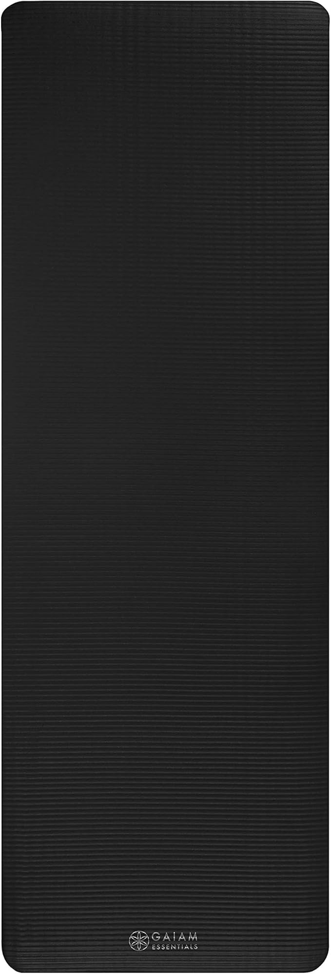 Gaiam Essentials Thick 2/5" (10mm) and Thin 1/4" (6mm) Yoga & Pilates, Fitness & Exercise Mat with Easy-Cinch Carrier Strap