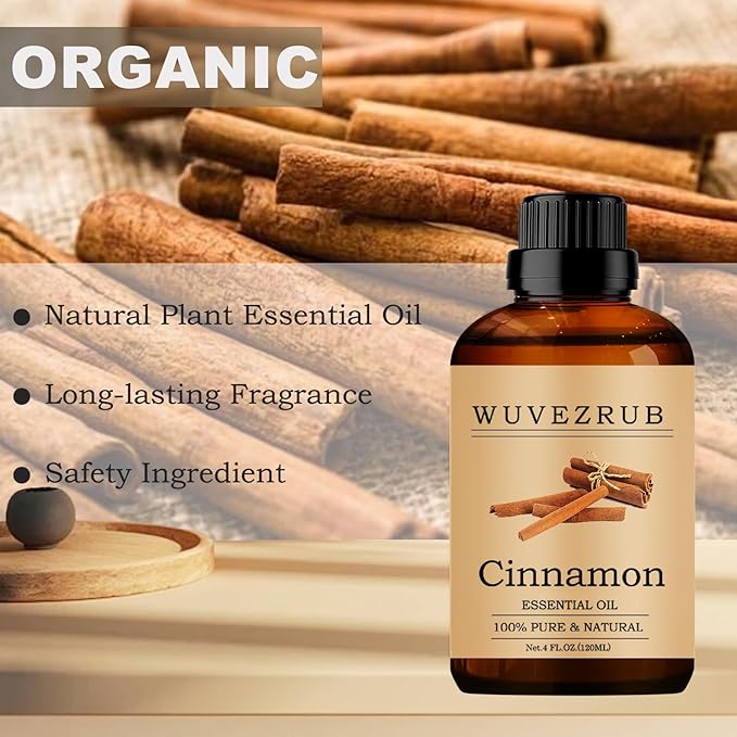 Cinnamon Essential Oils, 120ML Pure and Natural Essential Oil for Aromatherapy Diffuser - Cinnamon /4 Fl Oz - Bloomnest